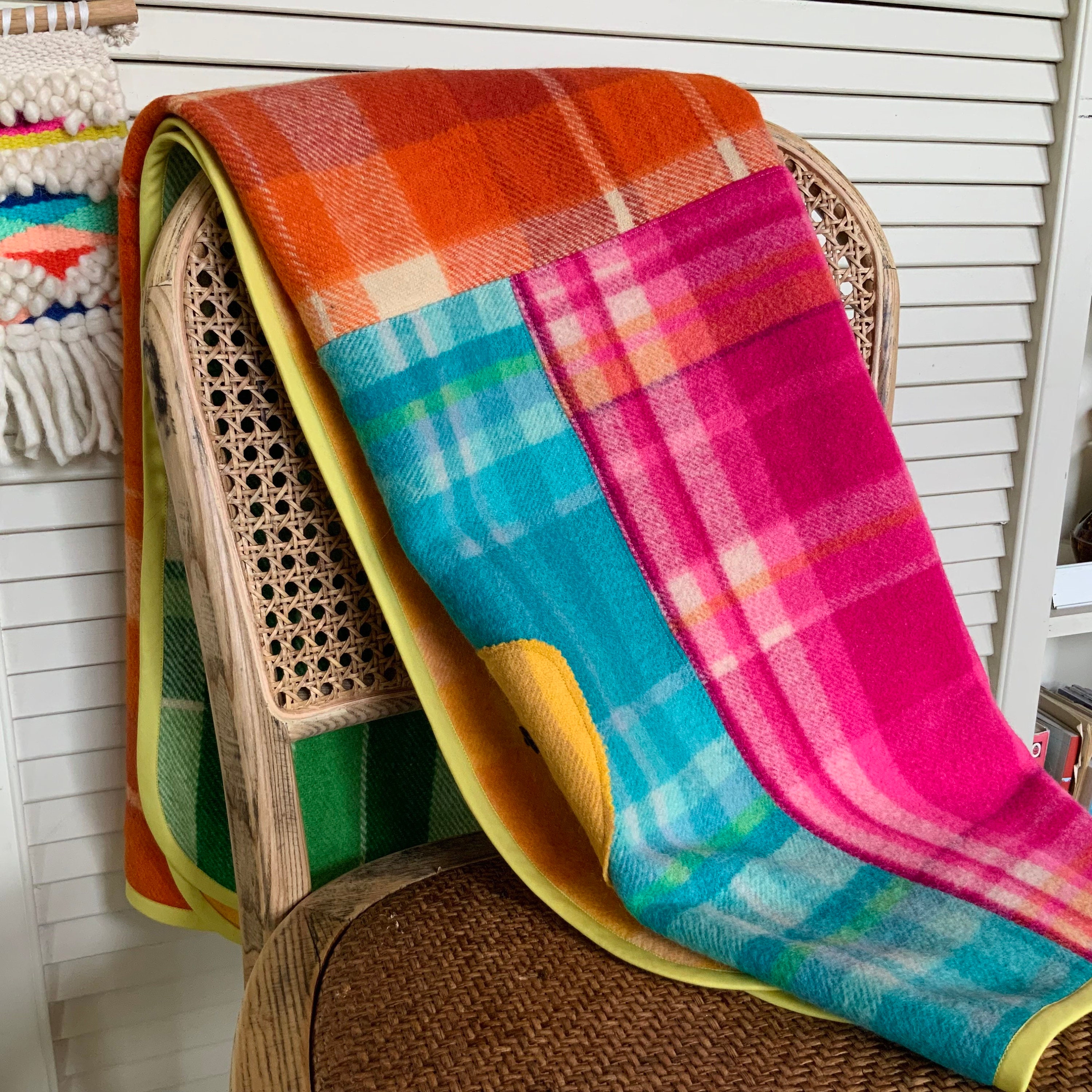 Handmade Upcycled Patchwork Vintage Wool Blanket Knee Rug Etsy UK