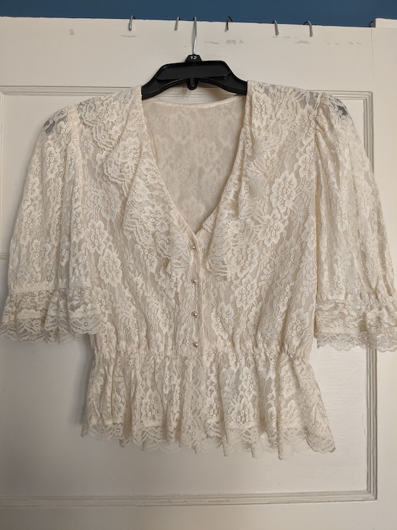 Creamy Dreamy Gunne Sax Blouse