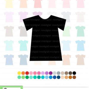 Blank tshirt Clipart, tshirt clip art, digital tshirt art, t shirt digital color pack, black tshirt clipart Instant, silhouette tshirt PNG