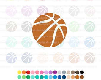 Basketball Clipart, Basketball Icon, Basketball Digital , Basketball digital color pack, Basketball PNG