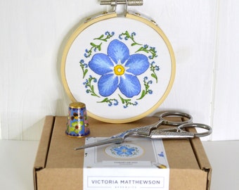 Forget-me-not Silk Shading Embroidery Kit