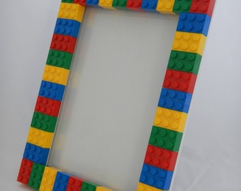 Bulk set of picture frames (5x7 in) made with red, green, yellow, and blue LEGO® elements
