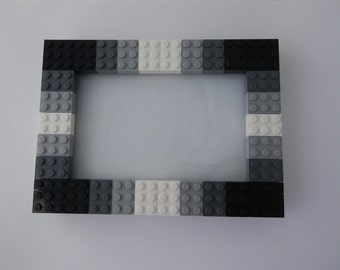 4x6 black and white Picture Frame made of LEGO® elements