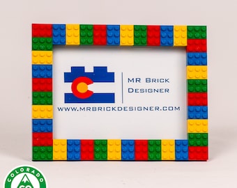 5x7 Picture Frame Multi-Color made from LEGO® elements
