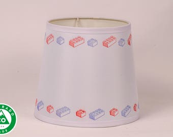 Brick Themed Medium Drum White Lamp Shade