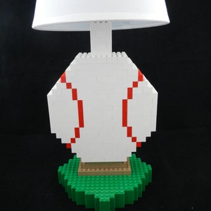 Baseball table lamp made of LEGO® elements