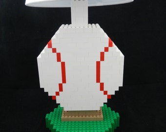 Baseball table lamp made of LEGO® elements