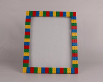 Classic colors 8x10 Picture Frame Portrait or Horizontal made with LEGO® elements