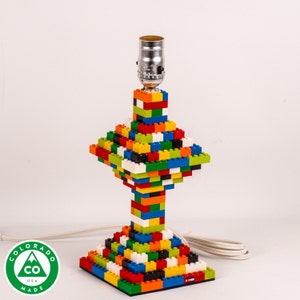 Multi-Color Classic Table Lamp made with LEGO® elements