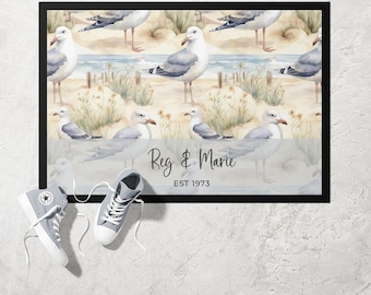 Seagull Doormat | Ultra Thin Door Mat | Non-Slip Absorbent Mat | Personalised Custom Doormat | Housewarming Gift