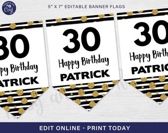 50th Birthday Party Banner Bunting Chevron Grey Black 40th Personalised 30th 50th Birthday Party Banner Bunting Chevron Grey Black 40th Personalised 30th