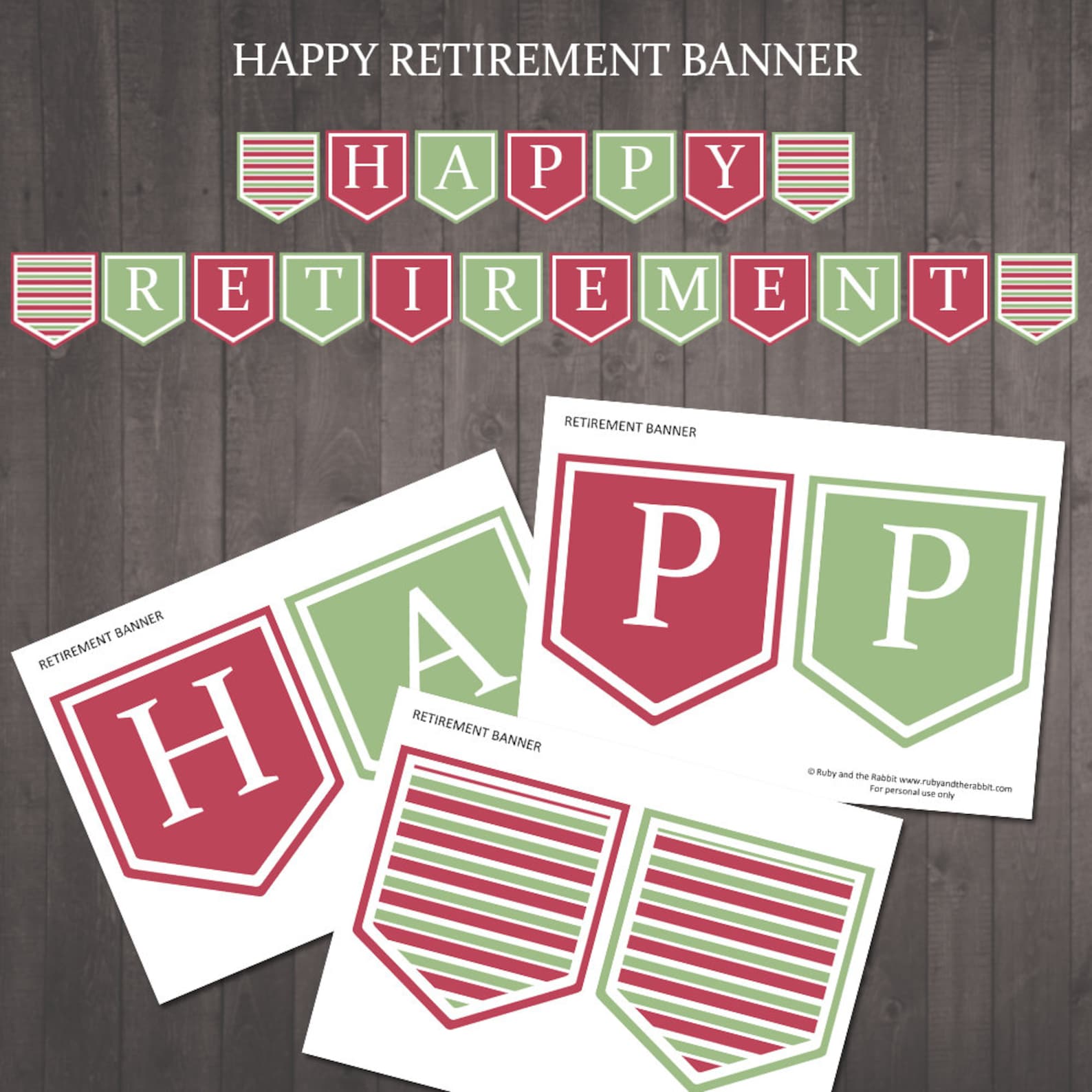 PRINTABLE Happy Retirement'' banner INSTANT | Etsy