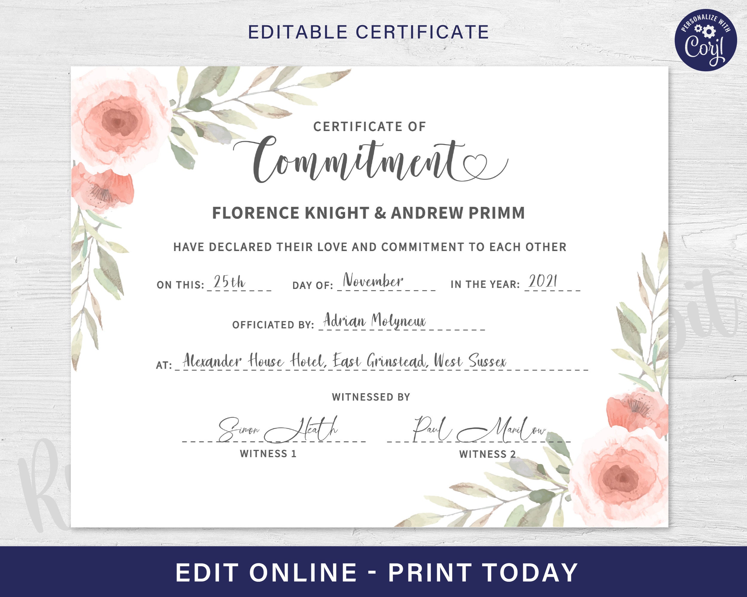 certificate-of-commitment-editable-commitment-certificate-etsy-uk