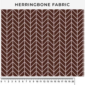 Chocolate Brown Herringbone Upholstery Fabric | Dining Chair, Sofa, Cushion, Curtain, Outdoor Fabric | Linen, Velvet, Leatherette, Oilcloth
