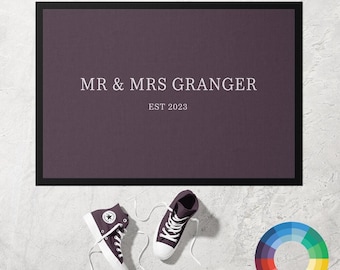 Plain Doormat | Ultra Thin Door Mat | Non-Slip Absorbent Mat | Personalised Custom Doormat | Housewarming Gift