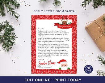Reply letter from sale santa