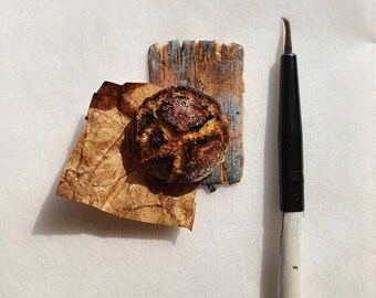 Miniature bread, dollhouse food, rustic food