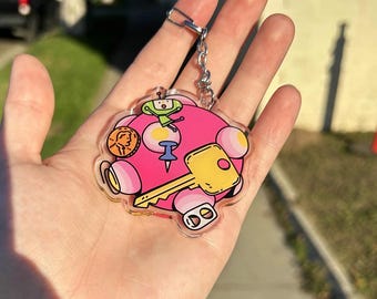 Katamari Ball Tiny Objects Keychain | Video Game Acrylic Keychain