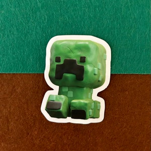 Clay Creeper Sticker | 3D Modeled | Video Game Die Cut Vinyl Stickers | Free Shipping