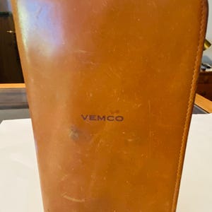 VEMCO Vintage Complete Drafting Tool Set Original Leather Zipper Case