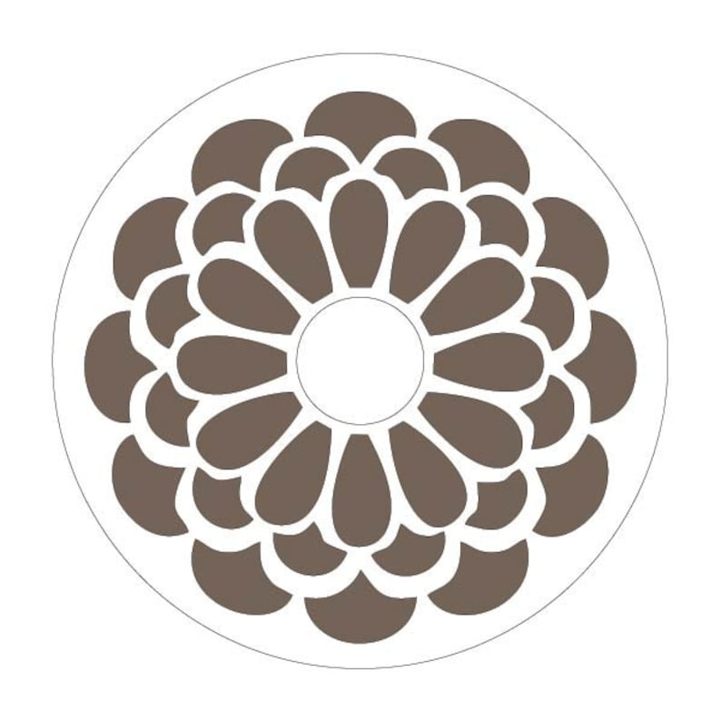 Flower cake stencil. Round stencil for cake decoration R016 Etsy