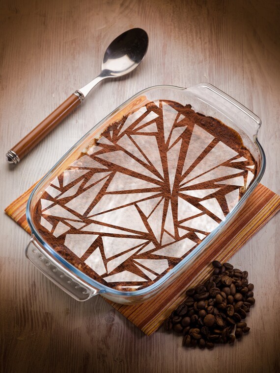 Triangles Texture Square Stencil For Cake Decoration Serial Etsy