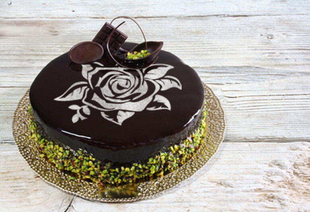 Rose Flower Stencil Cake Round Stencil for Cake Decoration. Etsy