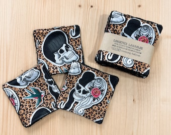 7 waschbare Rockabilly-Baumwolltücher