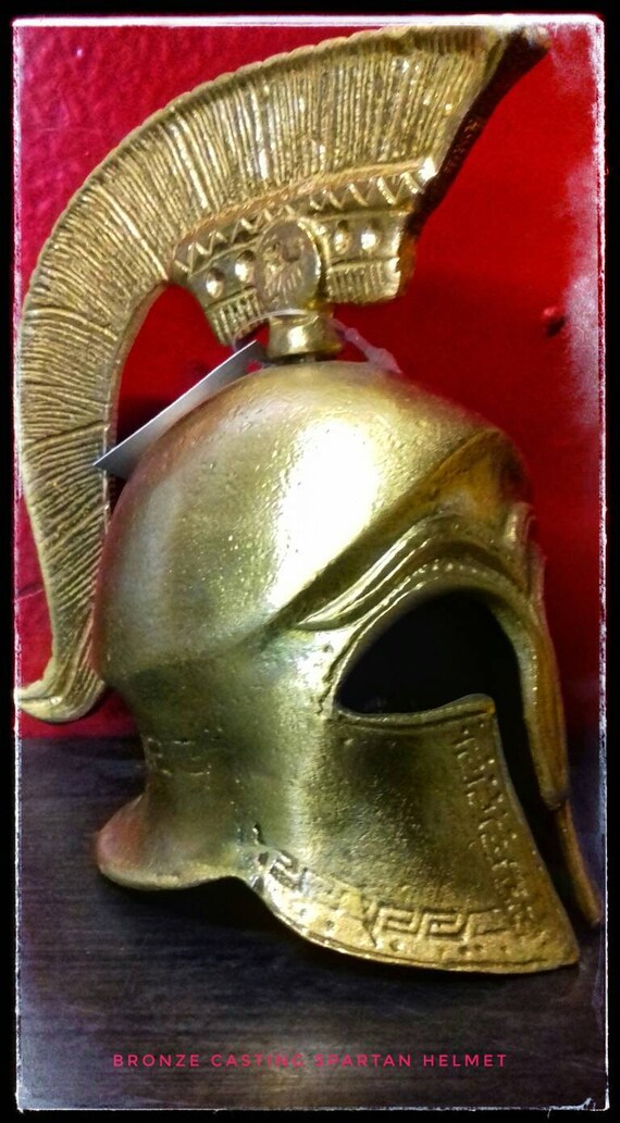 Casque De Bronze Grec Spartiate Etsy