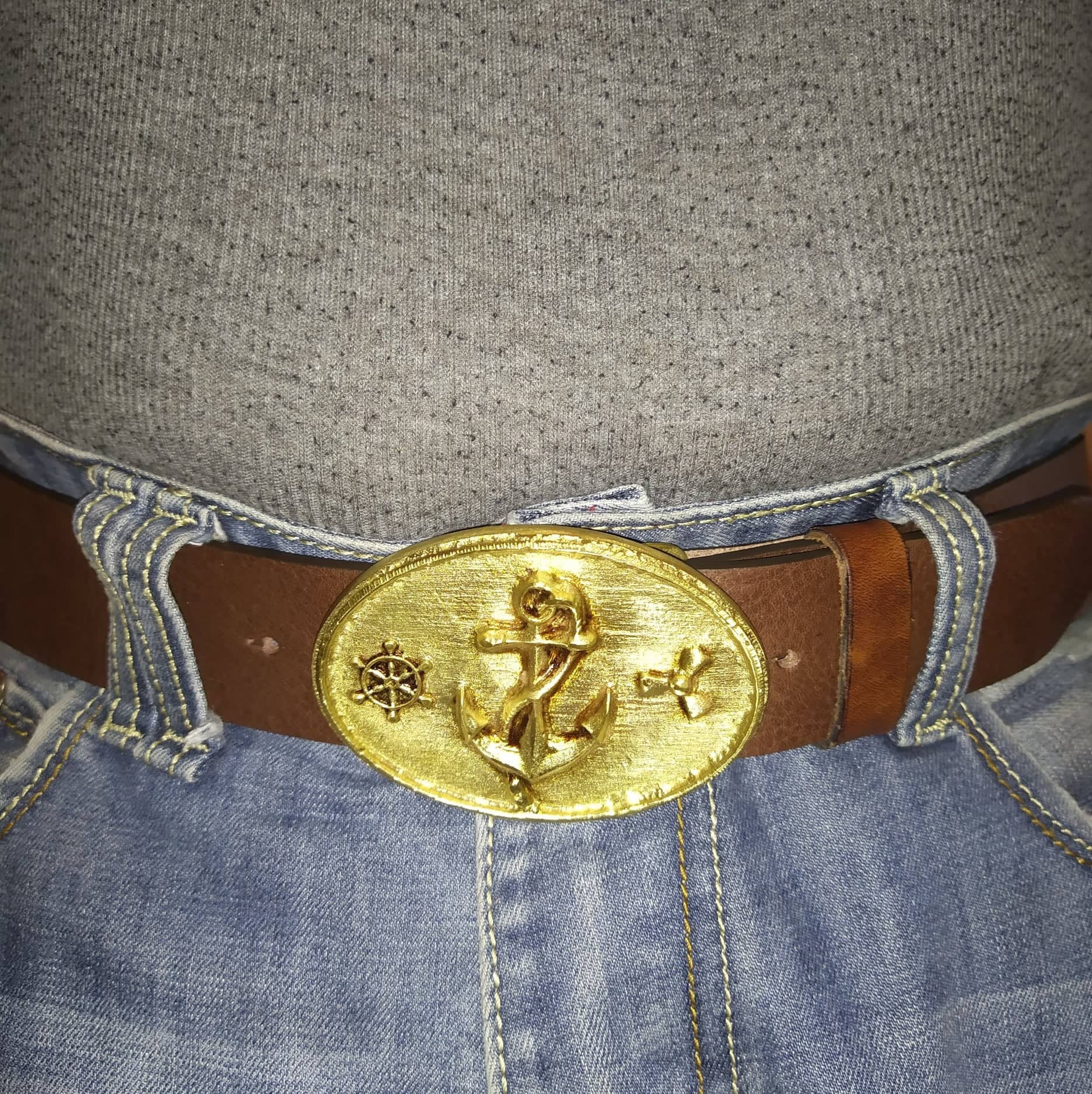 Hebilla en forma de hecha a mano de bronce cinturón Etsy