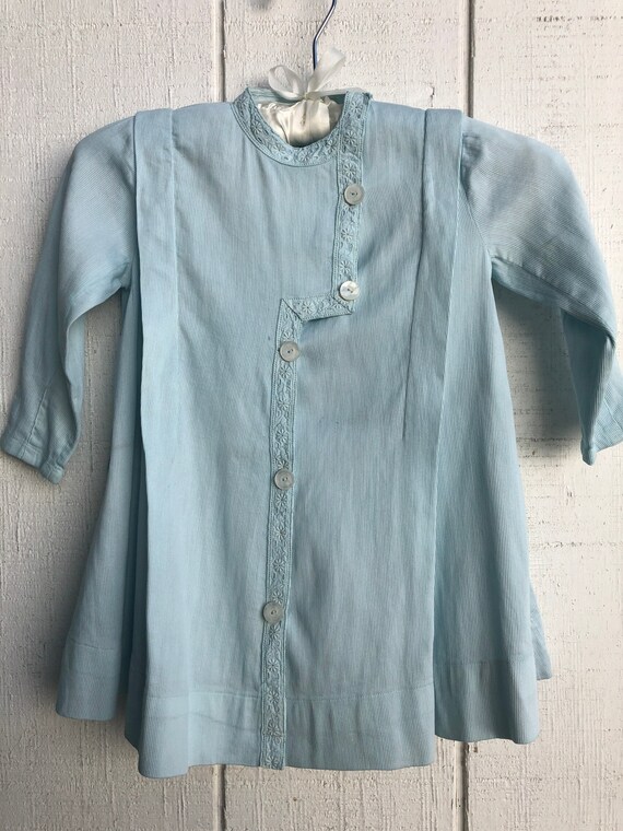 Antique Edwardian Baby Blue Childs Coat