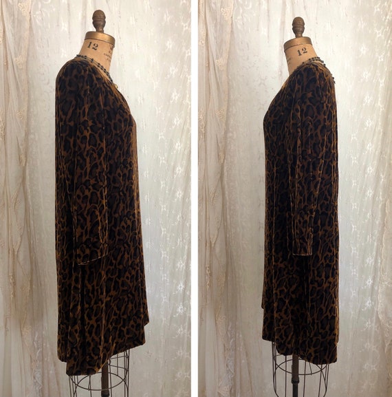 Vintage ARNOLD SCAASI Dress / Leopard Print / Vel… - image 6