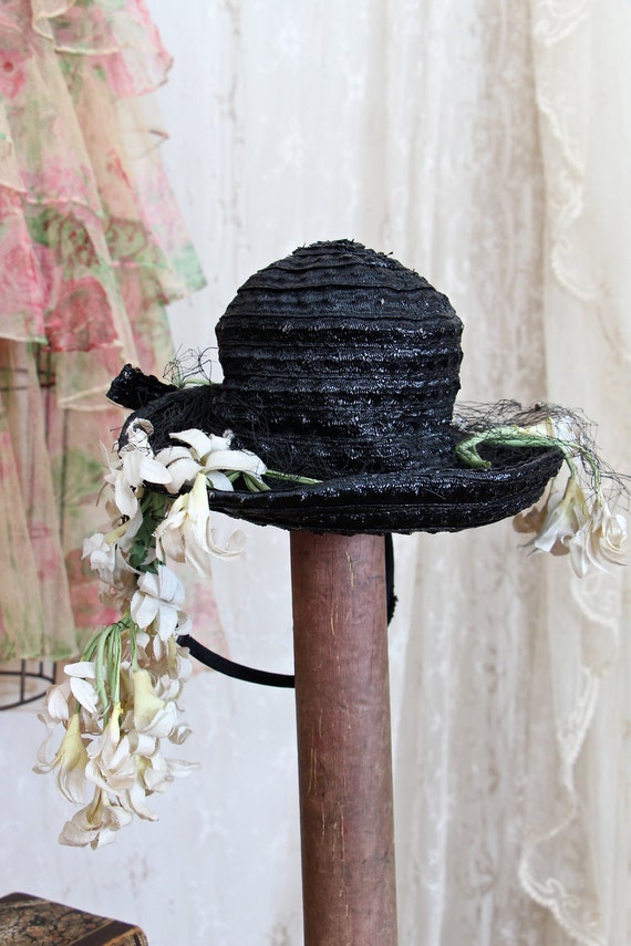 Vintage 1940s Straw Hat / Fascinator and Mini Hat 