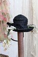 Vintage 1940s Straw Hat / Fascinator and Mini Hat / Silk Flowers / Hats and Caps / Tilt / Top Hat / One Size 