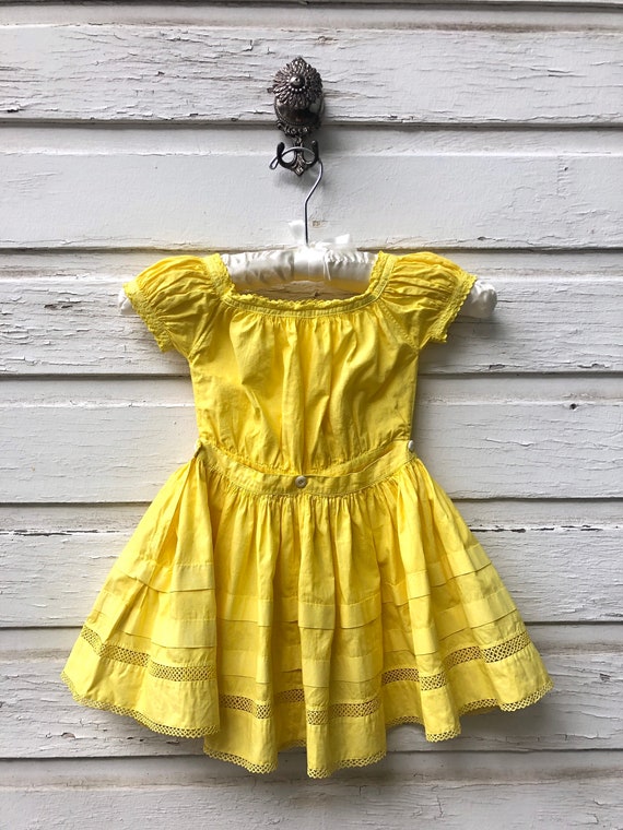 Vintage 1930's Cotton Toddler Dress