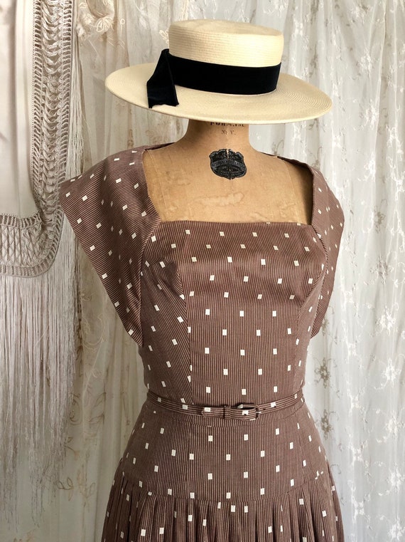 Vintage 1950s Halter Dress / Carolyn Schnurer / Pi