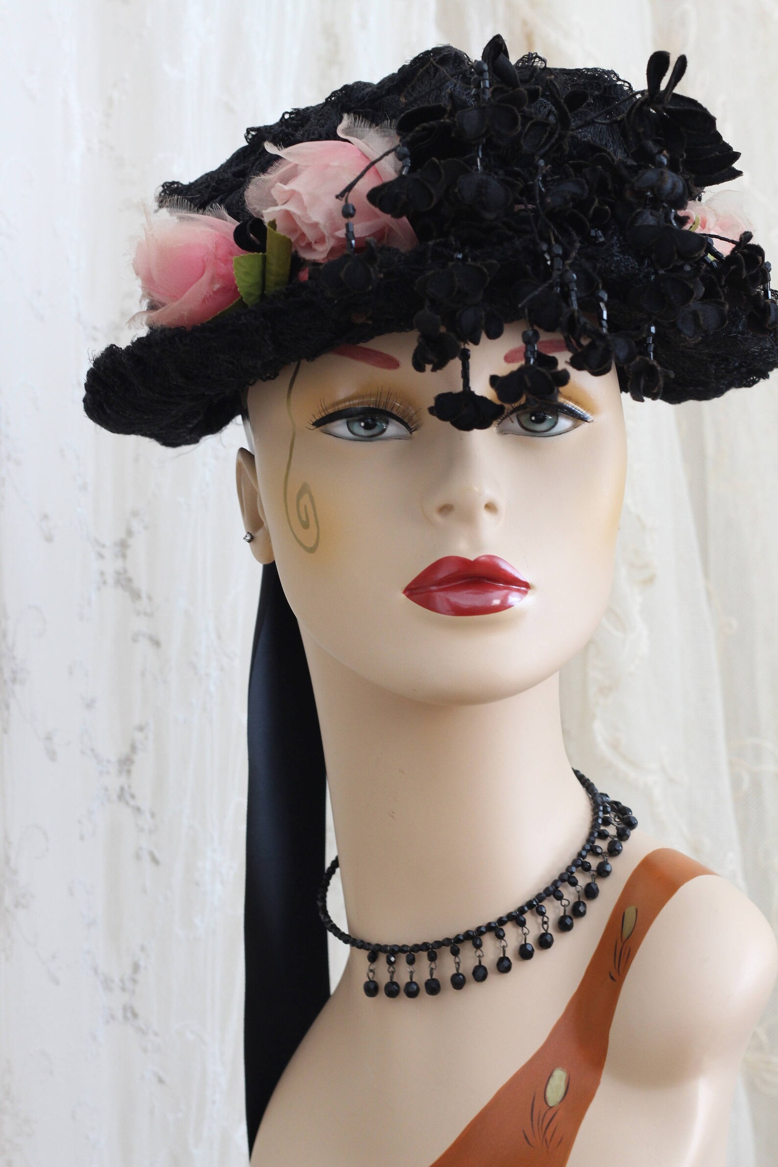 Authentic Antique Hat / 1900s Hat / Victorian / Edwardian / Wire Frame