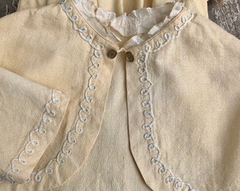 RARE Antique 1880's Heirloom Girls Dress and Jacket Set / Historical Clothing
