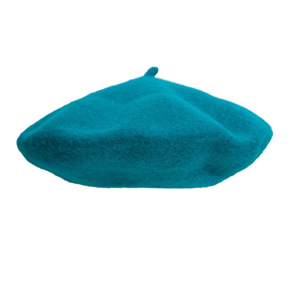 最高の 100% Cabillou With BERET TURQUOISE Wool Etsy - Style French 帽子