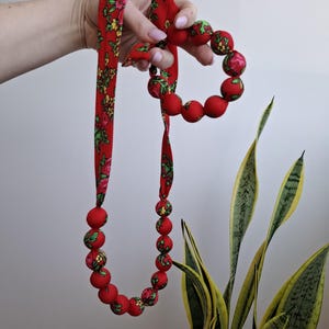 SET Folk necklace + bracelet in scarf corals handmade chaplet 5 colors
