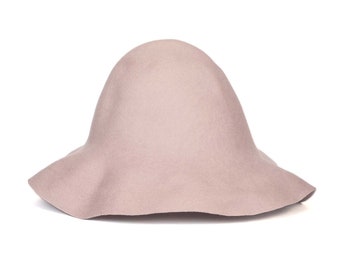 LILA wool capeline felt hood colors for Millinery semi-product hat