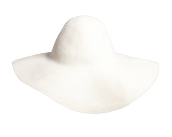 ECRU white wool capeline felt hood colors for Millinery semi-product hat