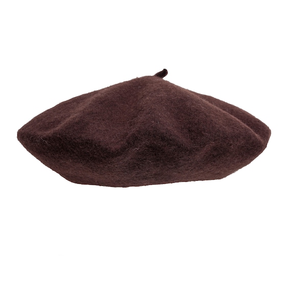 BROWN BERET With Cabillou 100% Wool French Style