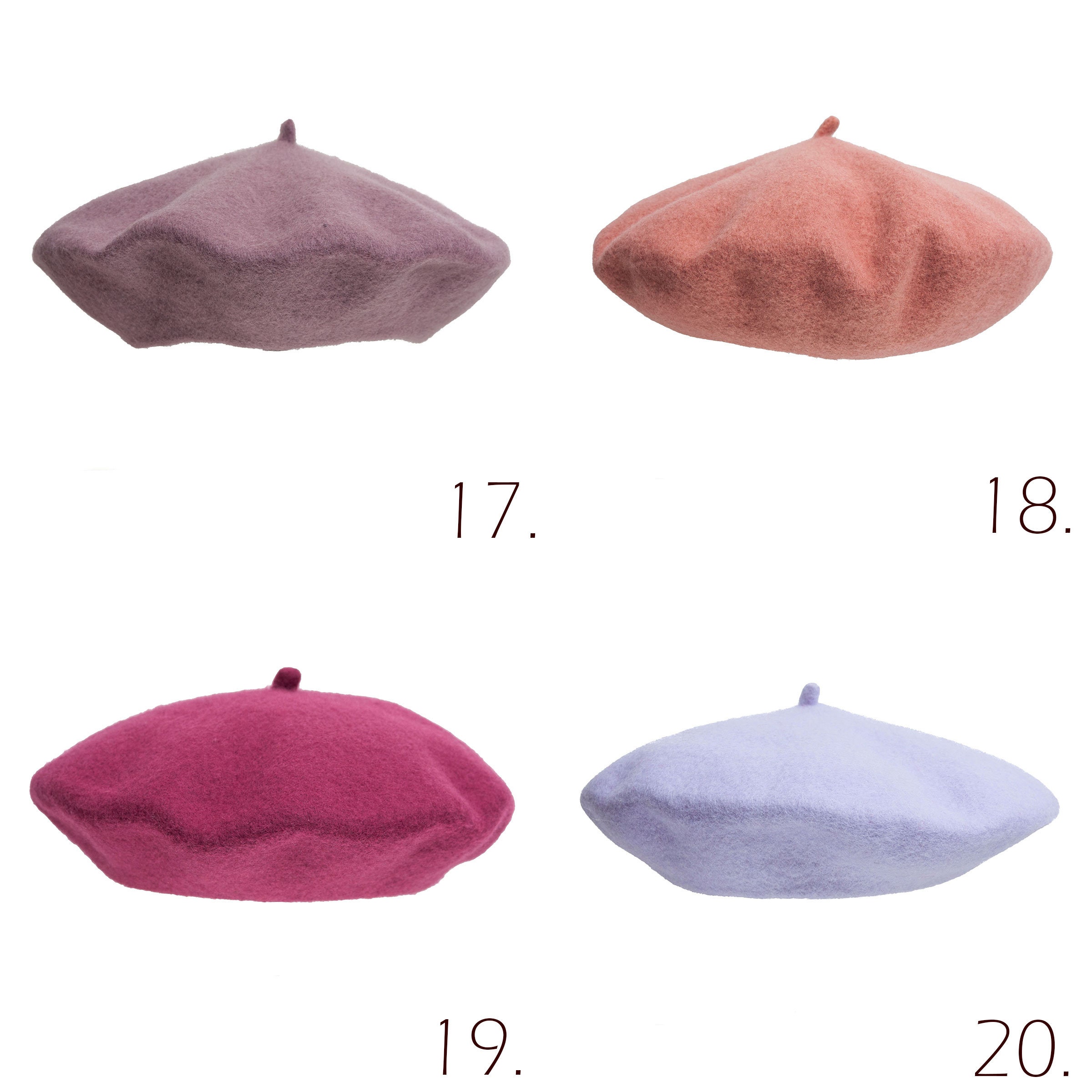 Wool BERET With Cabillou 30 Colors, Vintage French Style  display picture 1