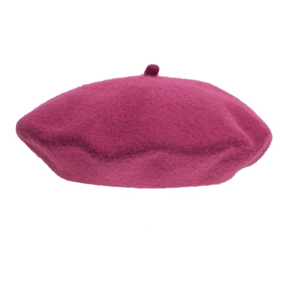 RASPBERRY BERET With Cabillou 100 Wool Song Etsy