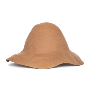 CAMEL wool capeline felt hood colors for Millinery semi-product hat image 1