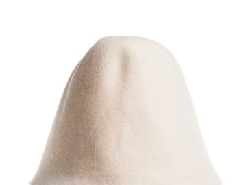 ECRU white hood wool felt body cone colors for Millinery semi-product hat