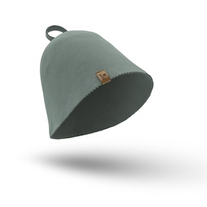 SAUNA Hat LIGHT GRAY 100% wool handmade