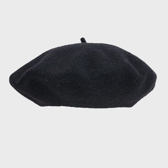 BLACK BERET With Cabillou 100% Wool French Style - Etsy