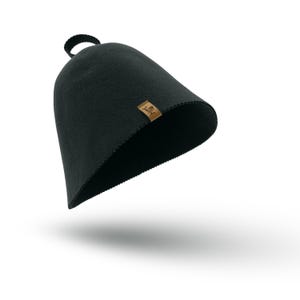 SAUNAmuts DONKERGRIJS 100% handgemaakt wol